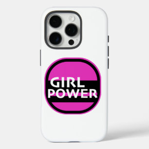 Girl Power print novelty, white font iPhone 16 Pro Case