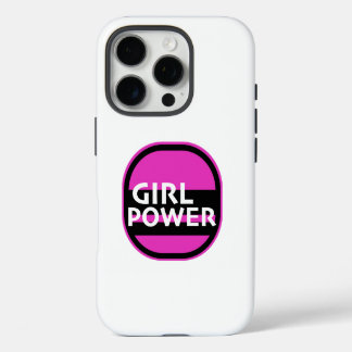 Girl Power print novelty, white font iPhone 16 Pro Case