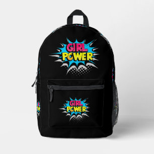 Girl Power Printed Backpack