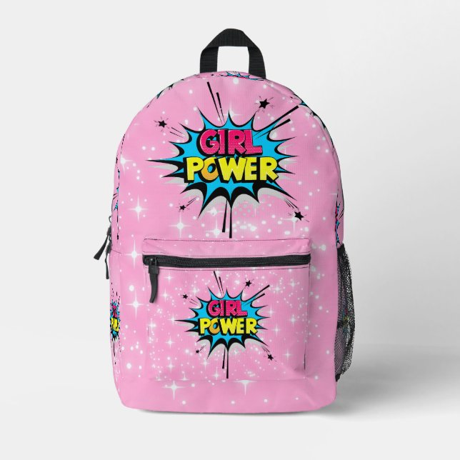 Girl Power Printed Backpack (Front)