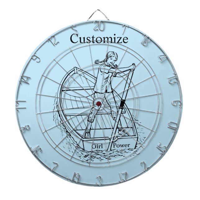 Girl Power Sculling Boat Thunder_Cove Dartboard (Front)