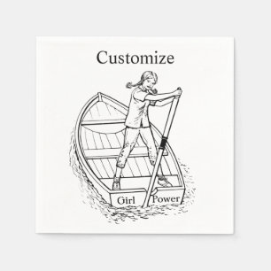 Girl Power Sculling Boat Thunder_Cove  Napkin
