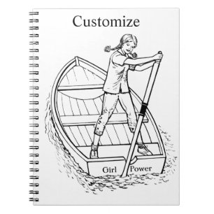 Girl Power Sculling Boat Thunder_Cove Notebook