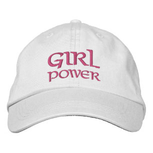 Girl Power Simple Modern Typography Custom Embroidered Hat