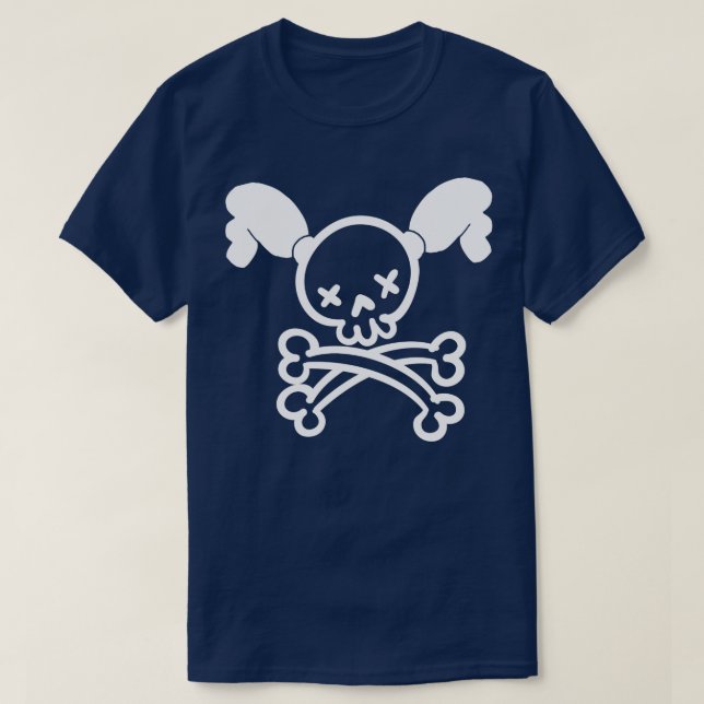 Girl power skull  girl woman skull braids  T-Shirt (Design Front)