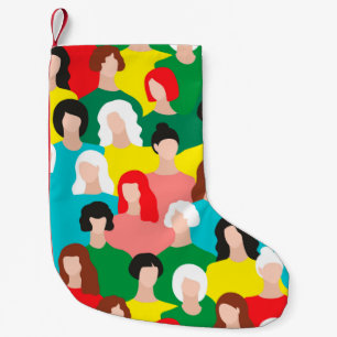 Girl power small christmas stocking
