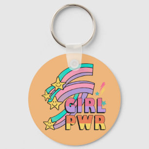 Girl Power Stay Weird 90's Style Key Ring