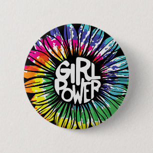 Girl power T-Shirt 6 Cm Round Badge