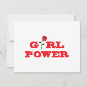 Girl Power T-Shirt - Awesome Women Female Feminist Holiday Card