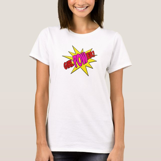Girl Power T shirt super hero (Front)