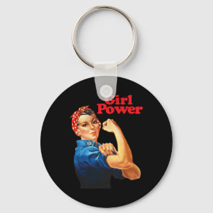 Girl Power T Shirt Women's Feminist Roar Resist No Key Ring