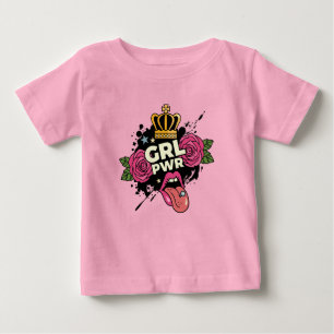 Girl Power Tattoo Style Baby T-Shirt