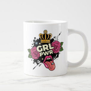 Girl Power Tattoo Style Large Coffee Mug