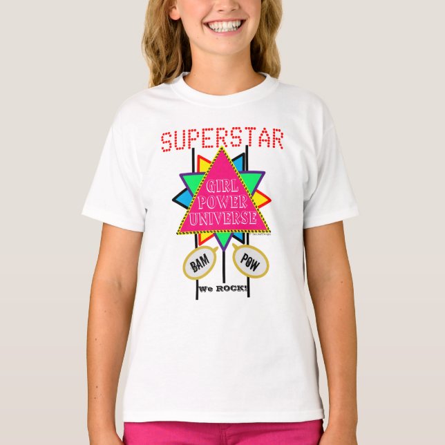 Girl Power Universe Pink Superstar T-Shirt (Front)