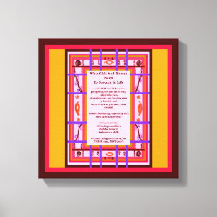Girl Power What Girls Women Need Succeed canvas Print