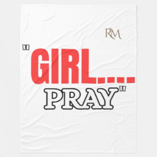 Girl Pray T-Shirt   Faith Based Christian Shirt  Fleece Blanket