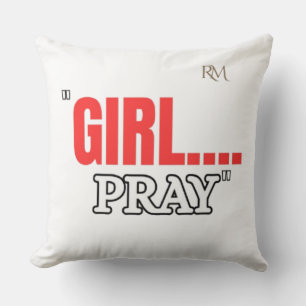 Girl Pray T-Shirt Faith Based Christian Shirt fo Cushion