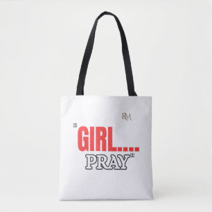 Girl Pray T-Shirt Faith Based Christian Shirt Tote Bag