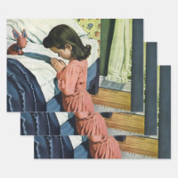 Girl Praying at Bedtime, the Lord's Prayer