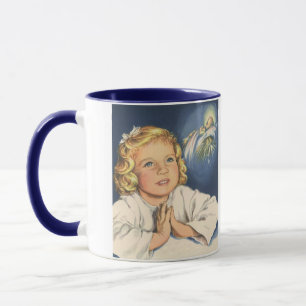 Girl Praying to Jesus Christ, Bedtime Prayers Mug