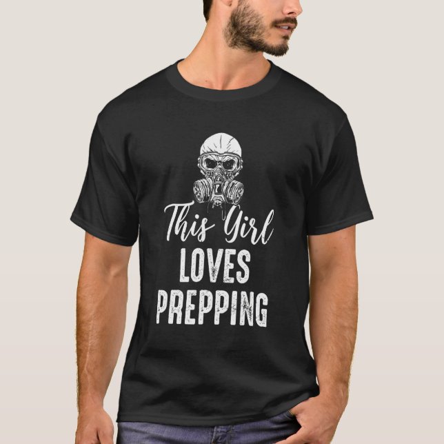 Girl Prepper   Female Prepping Enthusiast Food Rat T-Shirt (Front)
