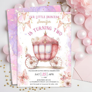 Girl Princess Once Upon a Time 2nd Birthday  Invitation