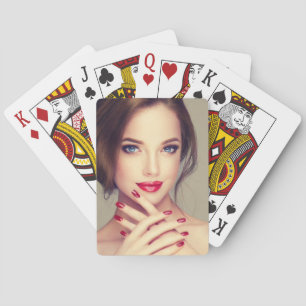 girl printed playing card