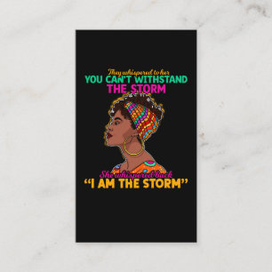Girl Proud Black African American Heritage Business Card