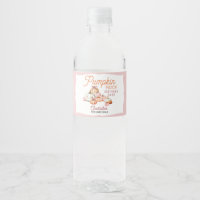 Girl Pumpkin Patch Birthday Water Bottle Label