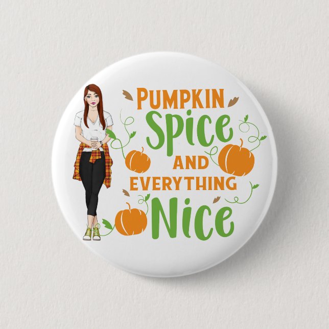 Girl Pumpkin Spice Button (Front)