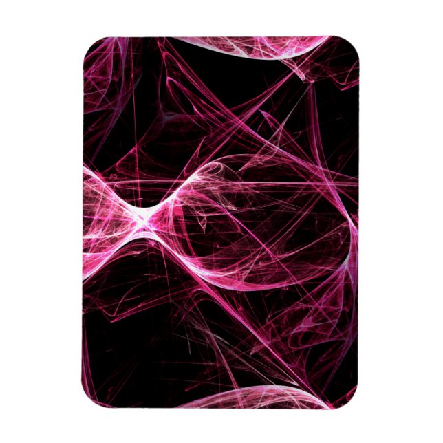 Girl Punk Rock Pink Energy Waves Magnet (Vertical)