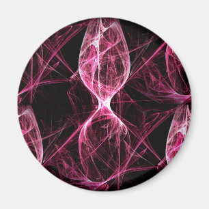 Girl Punk Rock Pink Energy Waves Magnet