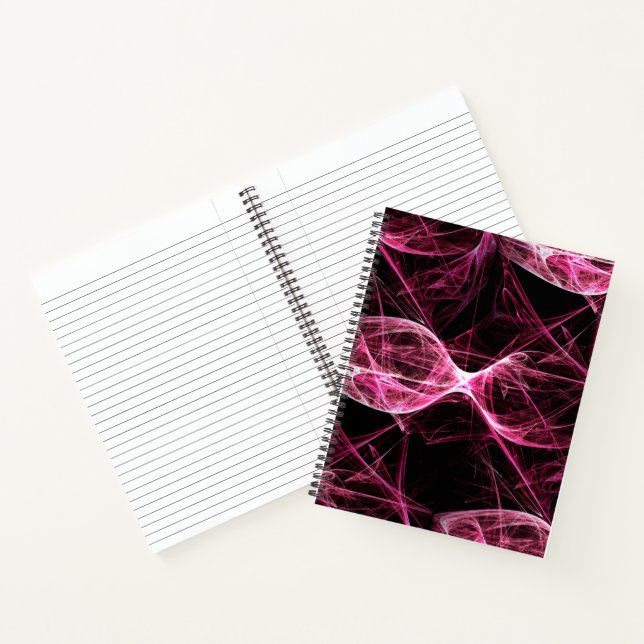 Girl Punk Rock Pink Energy Waves Notebook (Inside)