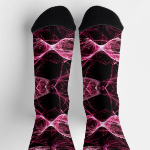 Girl Punk Rock Pink Energy Waves Socks