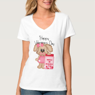 Girl Puppy Dog Happy Valentine's Day t-shirt 2