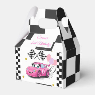 Girl Racing Birthday   Fast One & Two Fast Favour Box