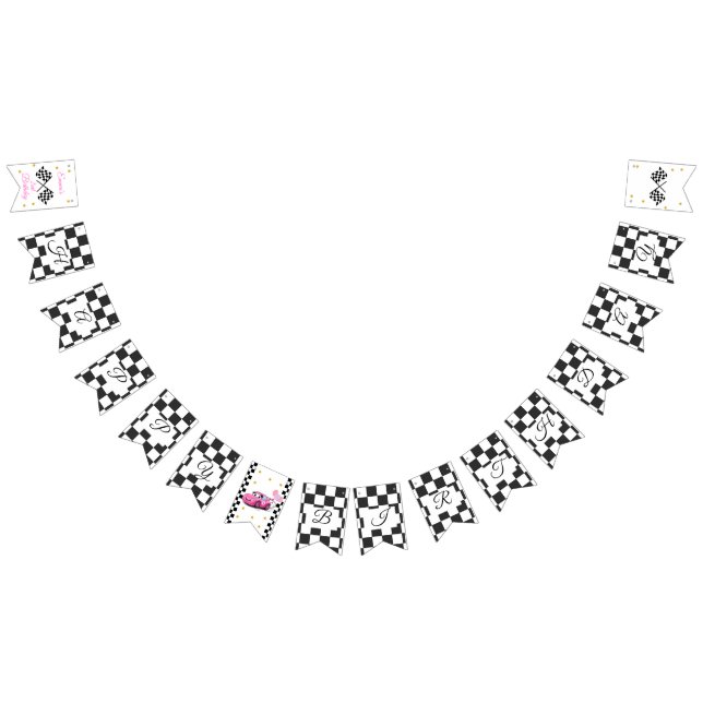 Girl Racing Birthday Party | Fast One & Two fast Bunting (All)