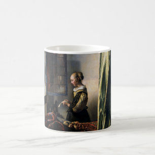 Girl Reading a Letter at an Open Window, Vermeer Coffee Mug