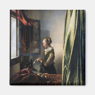 Girl Reading a Letter at an Open Window, Vermeer Magnet