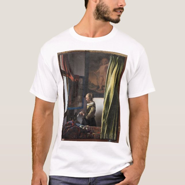 Girl Reading a Letter at an Open Window, Vermeer T-Shirt (Front)