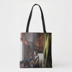 Girl Reading a Letter at an Open Window, Vermeer Tote Bag