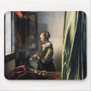 Girl Reading a Letter at the Window, Vermeer Mouse Mat