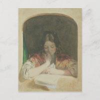 Girl Reading at a Window, 19th century