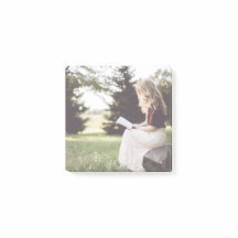 Girl Reading Post It Notes