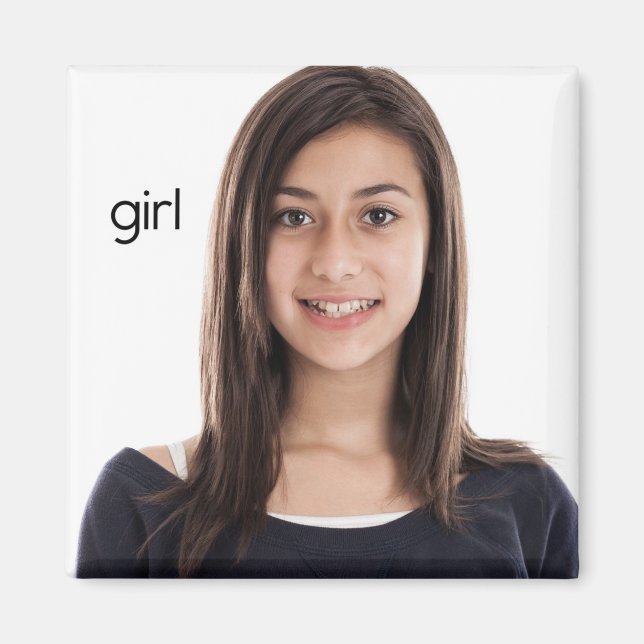 Girl Refrigerator Magnet (Front)