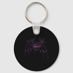 Girl Retro I Love Taylor First Name D Groovy 80's Key Ring