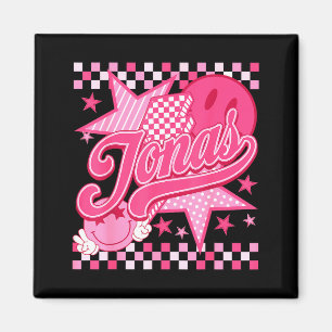 Girl Retro Jonas Groovy Flower First Name D 80's  Magnet