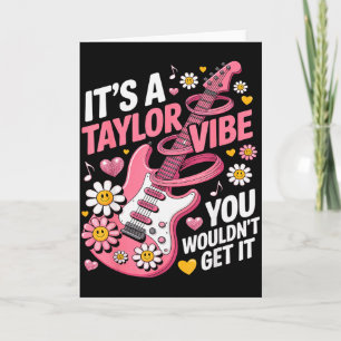 Girl Retro Taylor First Name D Groovy 70's 80's  Card