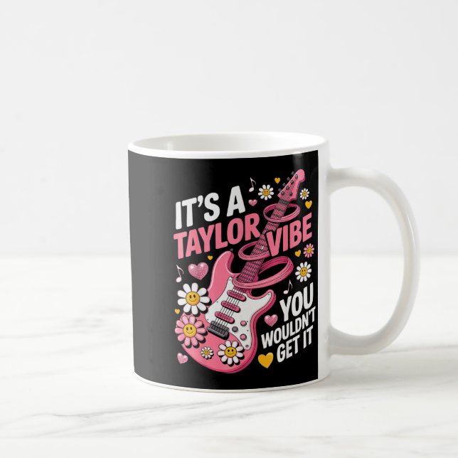 Girl Retro Taylor First Name D Groovy 70's 80's  Coffee Mug (Right)