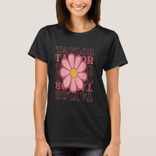 Girl Retro TAYLOR First Name Personalised Birthday T-Shirt